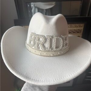 White Bridal Cowboy Hat